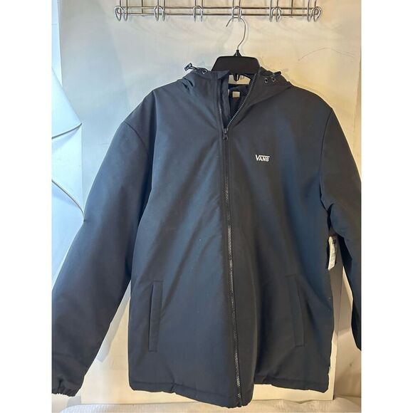 Vans men puffer coat size large black new $130
